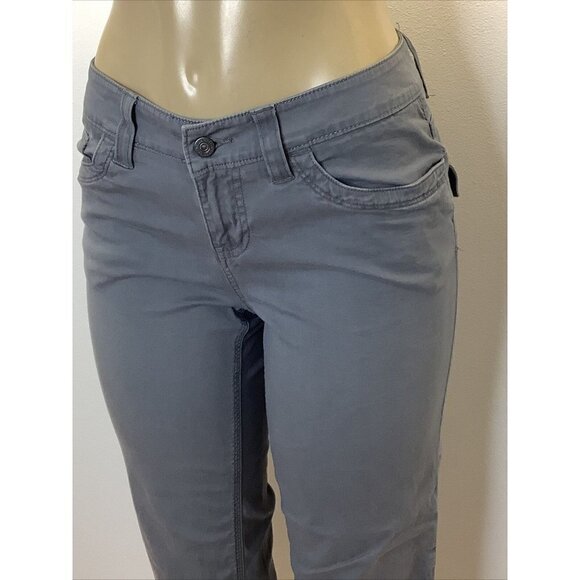 Sonoma Modern Fit Grey Jean Capri With Zippers On Bottom Of Legs - Picture 3 of 8